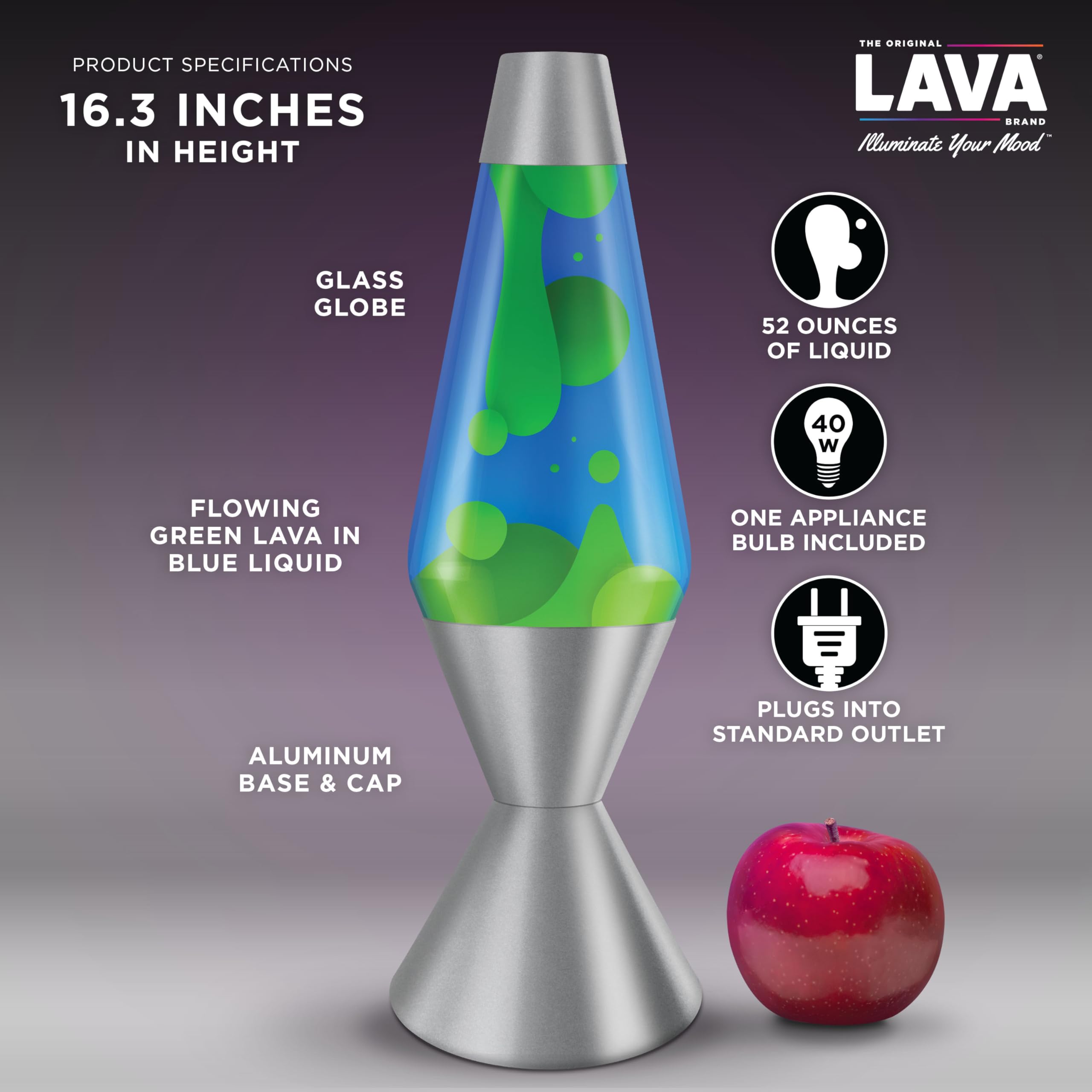 Amazon.co.jp : Lava The Original Lamp - 16.3インチ エメラルド